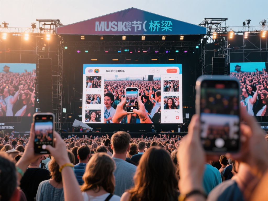 大屏震撼揭示,本场观众人数达30823人 例如音乐节现场常采取互动方式,让观众利用