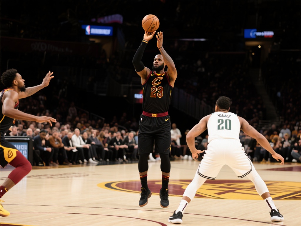 詹姆斯弧顶三分绝杀神技 莫兰特空中抛投霸气反击 在比赛的关键时刻,勒布朗·詹姆斯展现了他